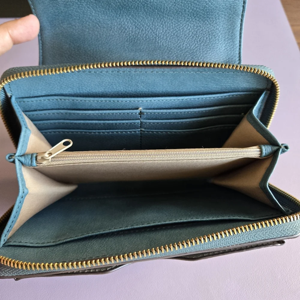 Relic Teal Handbag Purse Wallet Wrislet Women's Minimalist Travel Casual